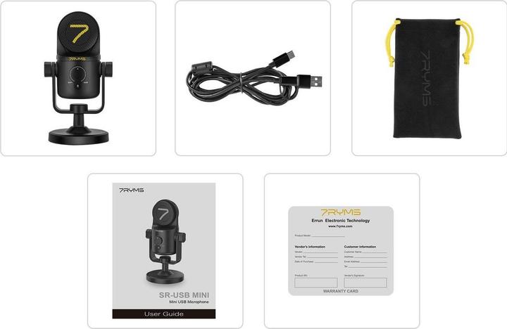 Actual product image 7Ryms Mini Condenser USB Microphone