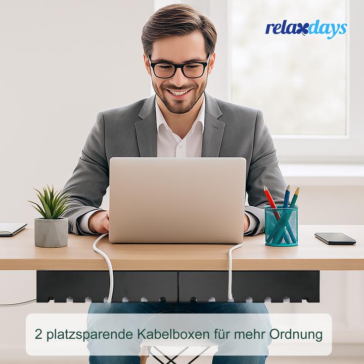 Actual product image Relaxdays Kabelkanal für Schreibtisch 2er Set (Duct, 1 cm)