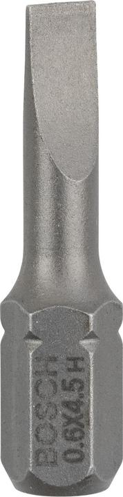 Actual product image Bosch Professional Zubehör Screwdriver bit extra-hard S 0.6 x 4.5, 25 mm, pack of 3 (0,6 x 4,5)