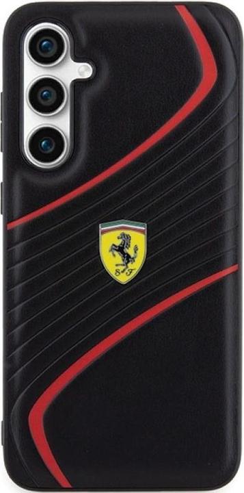 Actual product image Ferrari FEHCS23FEPTWK S23 FE S711 czarny/black hardcase Twist Metal Logo (Samsung Galaxy S23 FE)