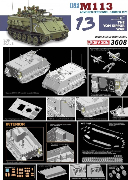 Actual product image 1:35 IDF M113 Arm. Personnel Carrier '73