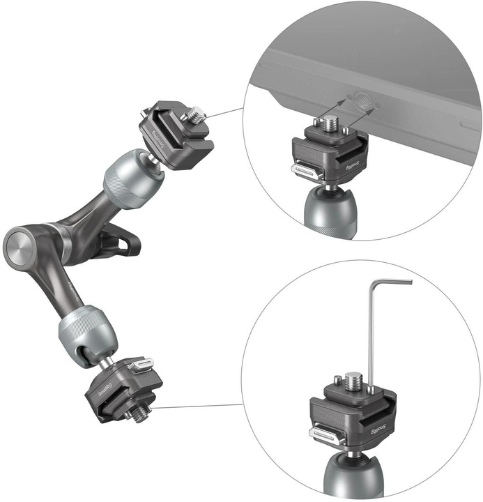 Actual product image SmallRig HawkLock H21 Quick Release Rosette Magic Arm (7") 4490