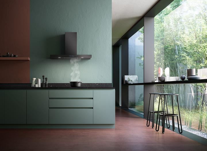 Produktbild Falmec Dunstabzugshaube Wand Evo Plus MERCURIO 60 N P Schwarz (Wandhaube)