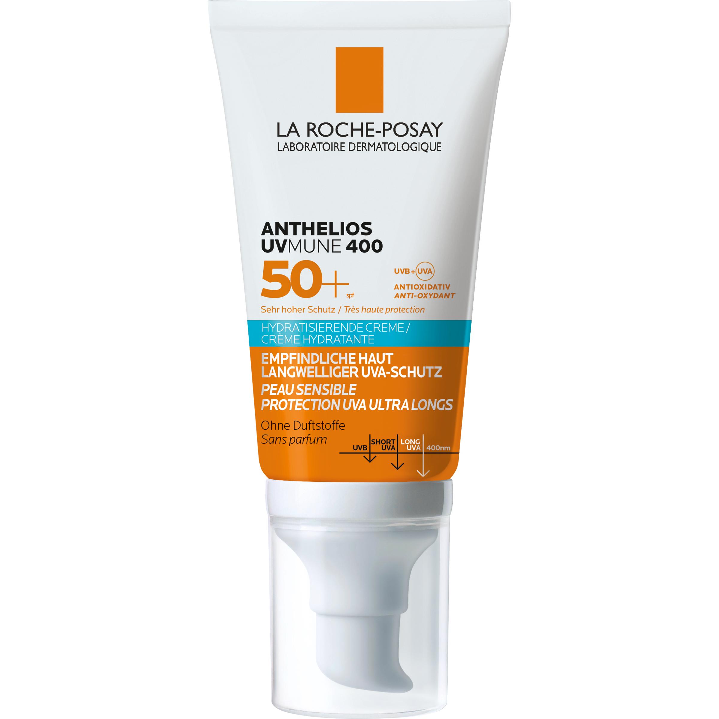 La Roche Posay, Crème solaire, Anthelios Crème Hydratante 50+ (Crème solaire visage, SPF 50+, 50 ml)