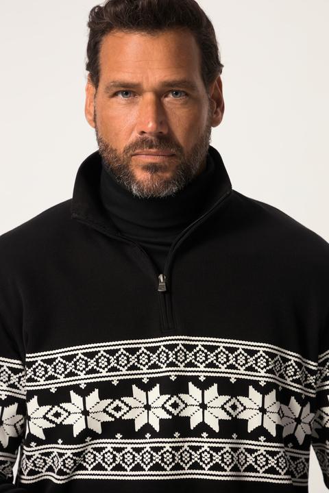 Produktbild JP1880 JP 1880 Troyer, Sweat, Stehkragen mit Zipper, Norwegermuster, bis 7 XL (7XL)