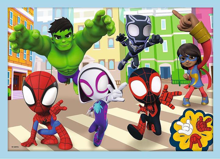 Actual product image Trefl 4 in 1 Marvel Spidey (71 pieces)