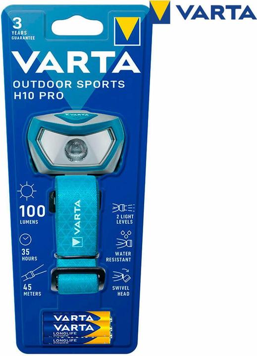 Actual product image Varta Flashlight Outdoor Sports H10 Pro 3AAA (100 lm)