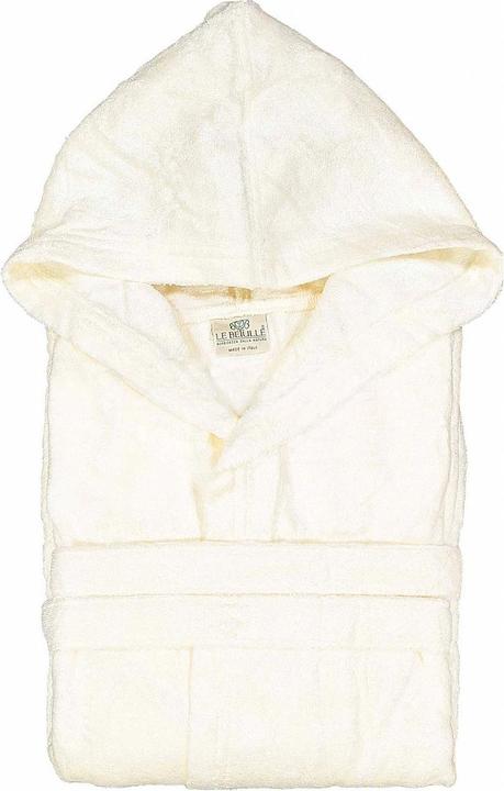 Casativo Accappatoio LE BETULLE in fibre di legno al 70%, unisex, color avorio, S
