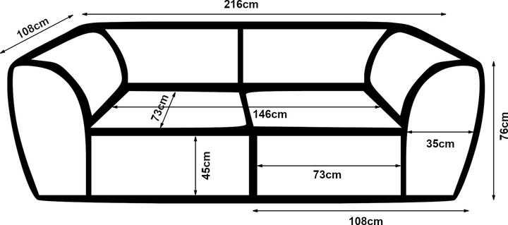 Actual product image En.Casa Modular Sofa 2-Sitzer Hurvas Bouclé Grau (2 person sofa)