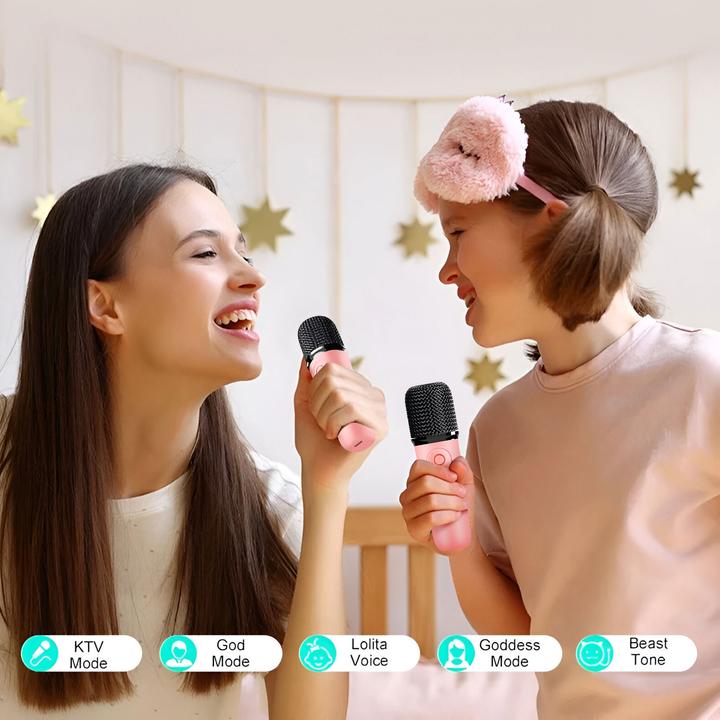 Produktbild Avizar Kinder Karaoke Lautsprecher 2 Mikro LED