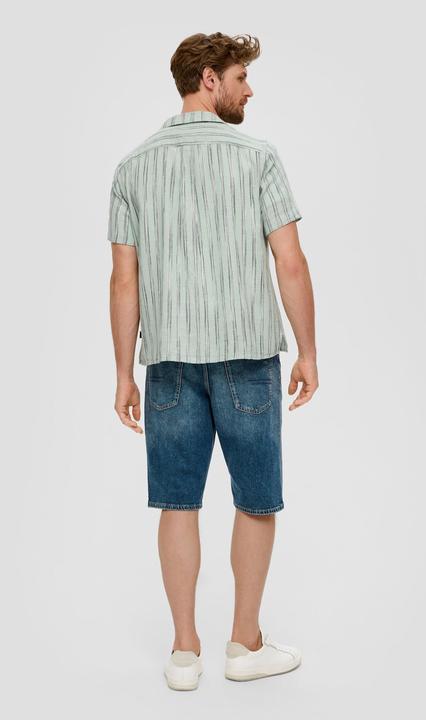 Immagine prodotto S.Oliver Hemd Resort Fit: Kurzarmhemd aus Leinenmix (L)