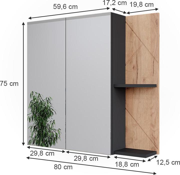 Produktbild Vicco Irma (80 x 17.20 x 75 cm)