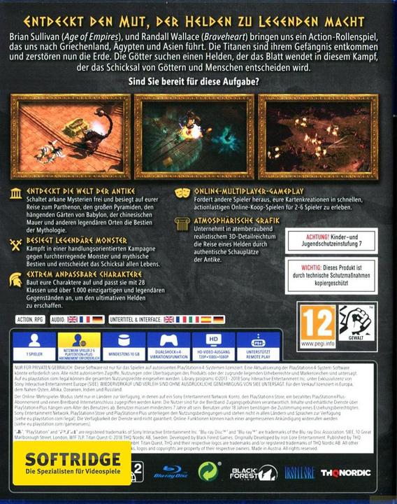 Image du produit THQ Titan Quest, PS4 (PS4, Multilingue)