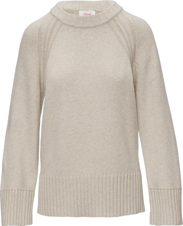 Produktbild S.Oliver Strickpullover Strickpullover mit Raglanärmeln und Schlitz am Saum (36)