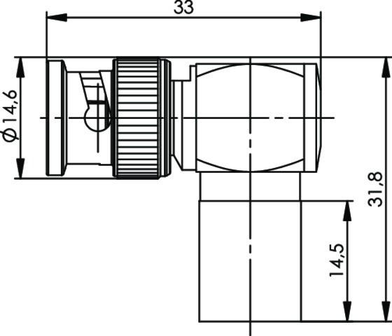 Immagine prodotto Telegärtner Cavo BNC angolo spina crimp 50 Ohm, saldatura/crimp, RG-213/U, G42 (2.7/7.1), B1812