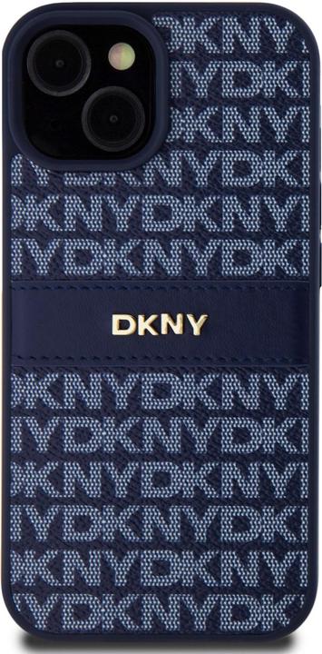 Produktbild DKNY DKHCP15SPRTHSLB iPhone 15 / 14 / 13 6.1" niebieski/blue hardcase Leather Mono Stripe & Metal Lo (Apple iPhone 13, Apple iPhone 14, Apple iPhone 15)