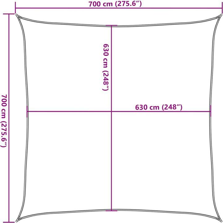 Actual product image vidaXL Awning (700 x 700 cm)