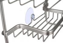 Produktbild Malatec Wandmontiertes Duschregal – Silber (14 x 14 x 63 cm)