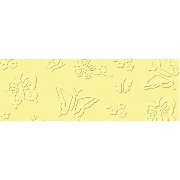 Ursus, Bastelpapier, Prägekarton Elegance 220g/qm 23x32cm VE=5 Blatt Schmetterlinge hellgelb (220 g/m², 5 x)