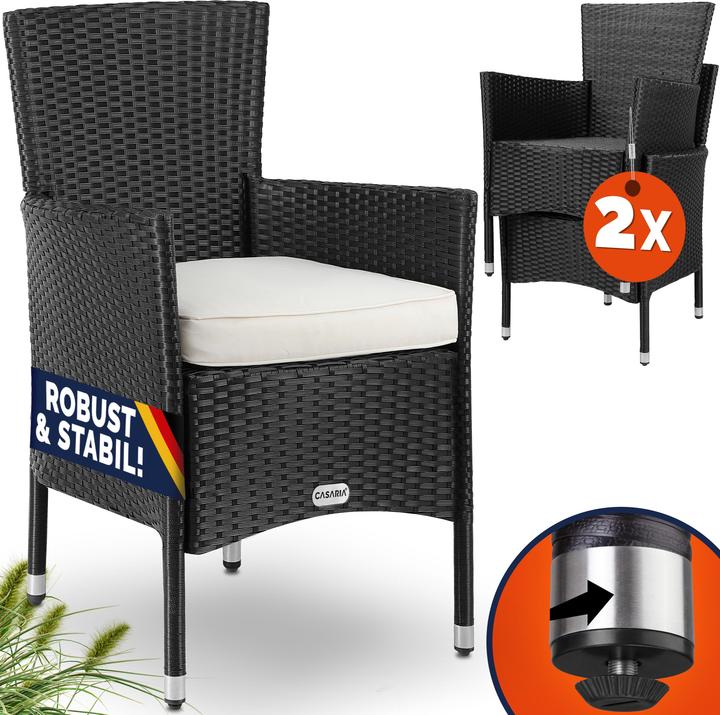 Produktbild Casaria Polyrattan Gartenstühle