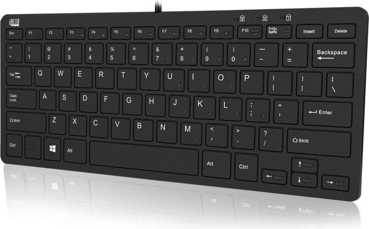 Produktbild Adesso SlimTouch 510 Tastatur USB QWERTY US Englisch Schwarz (US, Kabelgebunden)