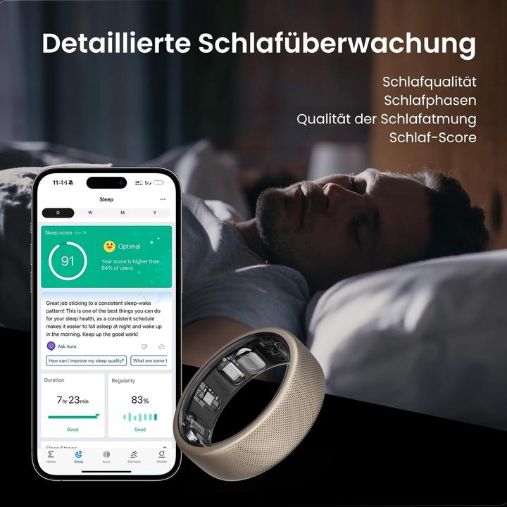 Produktbild Amazfit Helio Ring 8 Sport (8, Titanium)