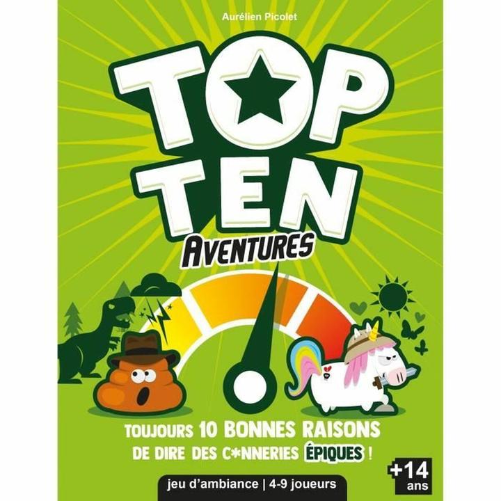Actual product image Cocktail games Top Ten Aventures (Fr) (Deck of cards, French)
