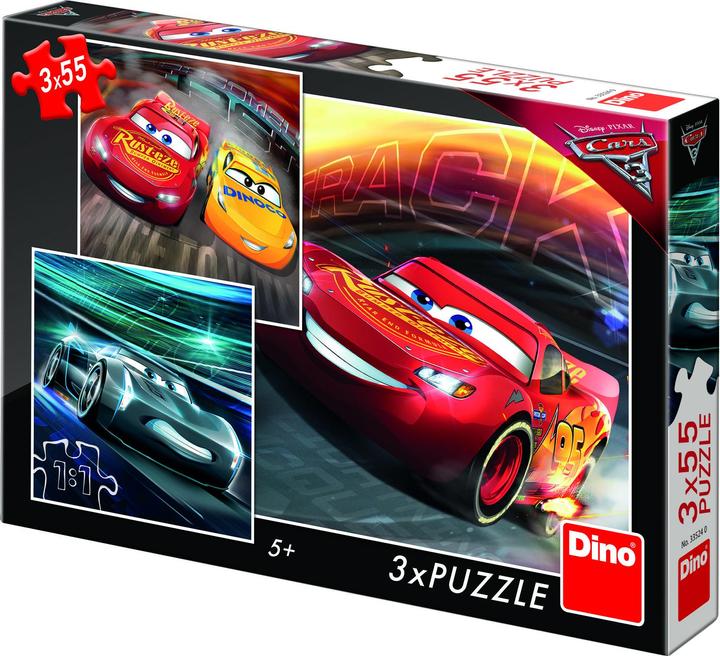 Dino Puzzle Cars 3: Training 3x55 Teile (55 Teile)