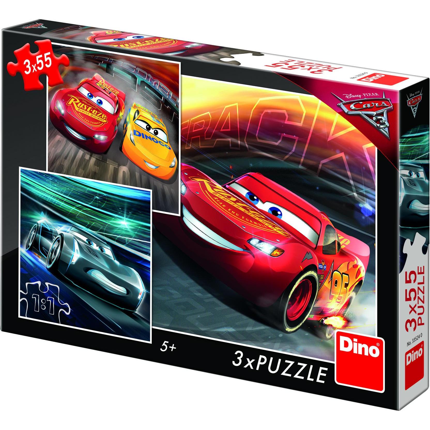 Dino Puzzle Cars 3: Allenamento 3x55 pezzi (55 pezzi)