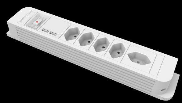 Actual product image Schönenberger Socket strip (5x, Type 13, USB-A, 1.50 m)