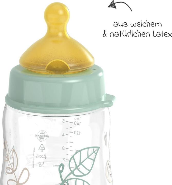 Produktbild NIP Babyflaschen PP-Flasche Cherry Green 150 ml + Latex-Trinksauger (150 ml)