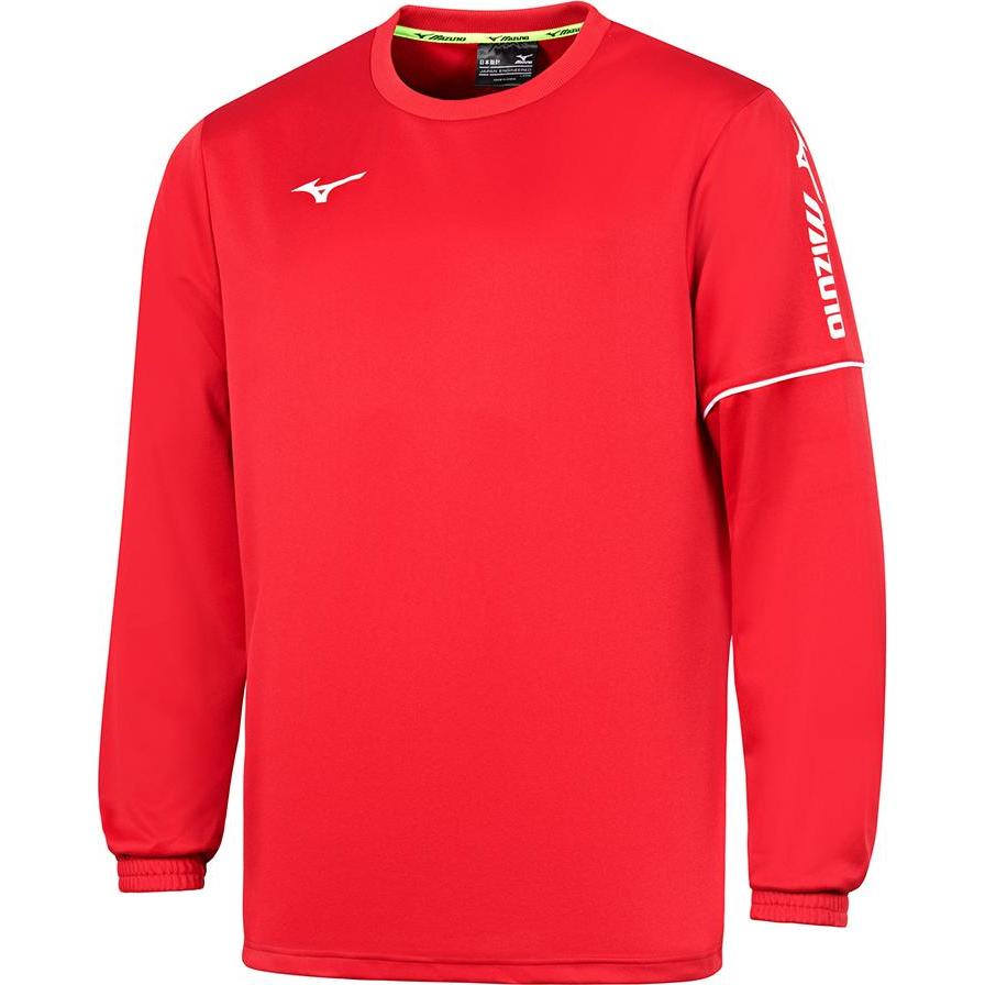 Mizuno, Unisex, Sportshirt, Sendai Train R Neck (XL), Rot, XL