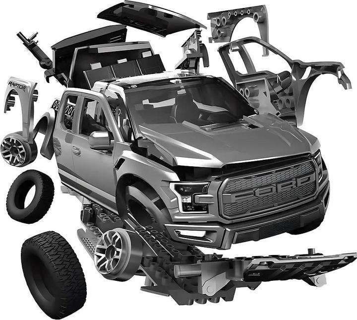 Actual product image Airfix QUICKBUILD Ford F-150 Raptor - Grey