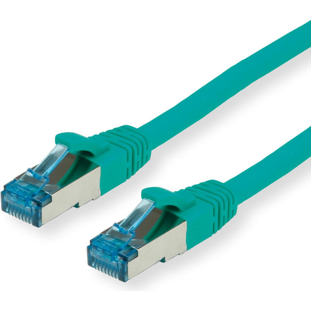 Thumbnail - Value S/FTP Patchkabel Kat6A gruen 0.3m (S/FTP, CAT6a, 0.30 m), Netzwerkkabel