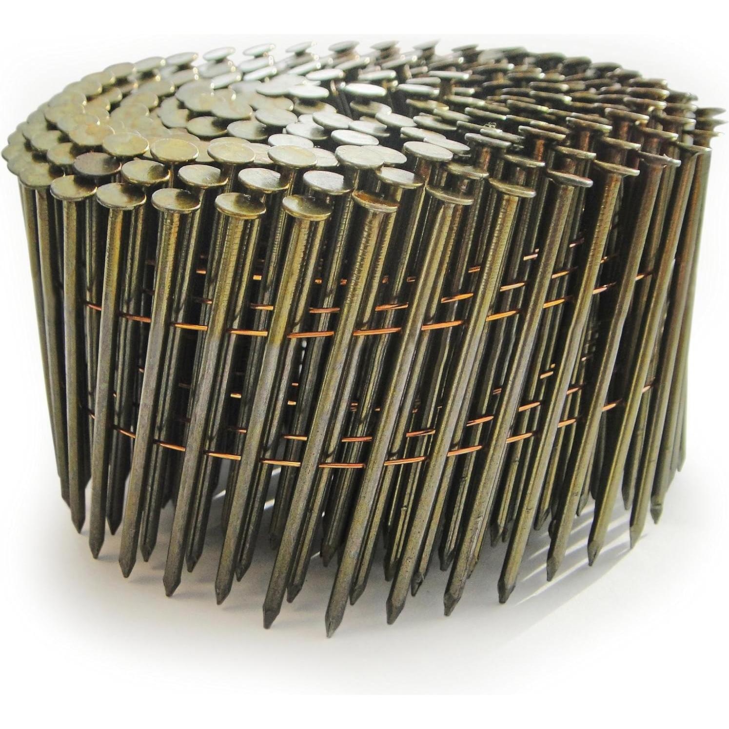Tacwise, Chiodi, Flat Head Coil Nails with Diamond Point and Ring Shank for Heavy-Duty Applications (14400 pz., 45 mm)