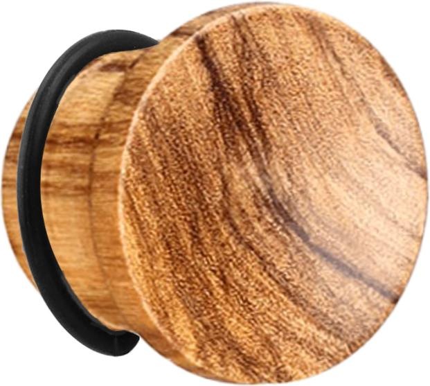 Produktbild Star Piercing Flared Plug aus Olivenholz mit O-Ring (ohne Messing, Organisch)