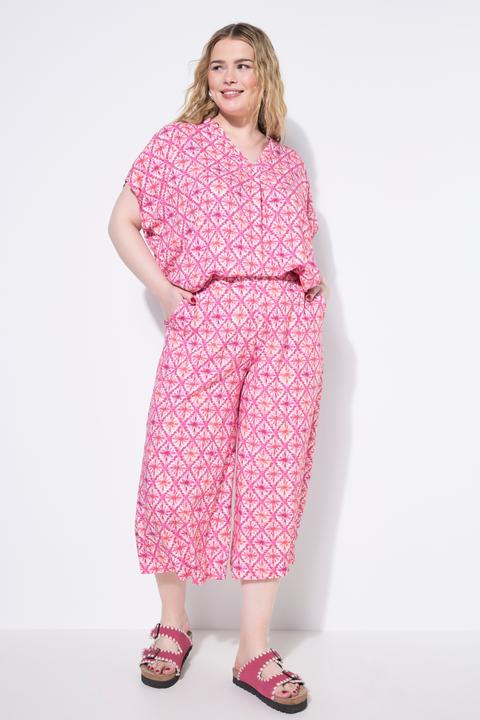 Image du produit Studio Untold Jupe-culotte Wide Legs, imprimé losanges coloré (56)