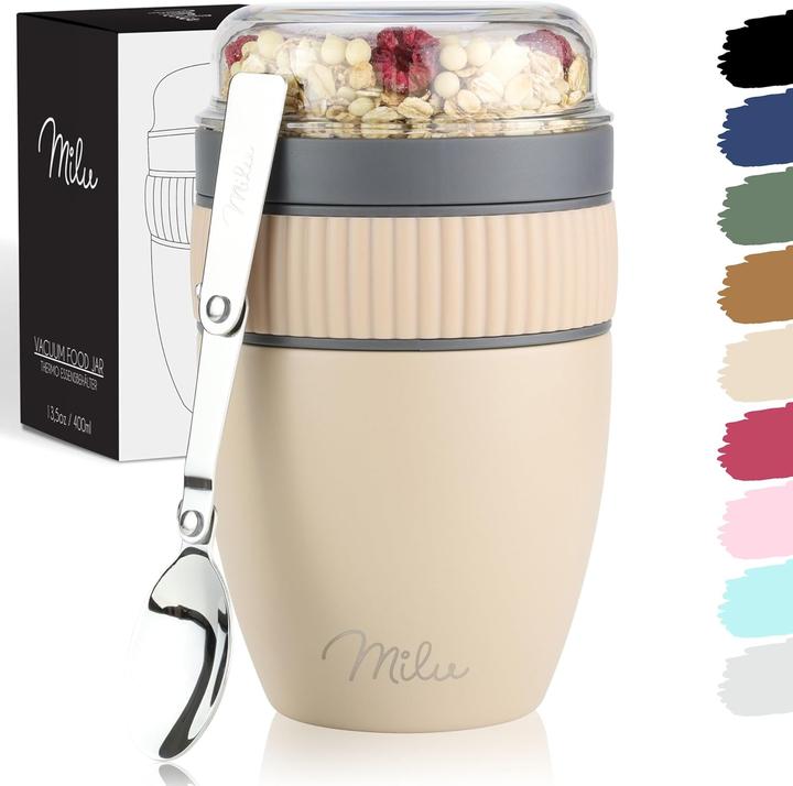 Milu Isolierter Müslibecher mit Löffel