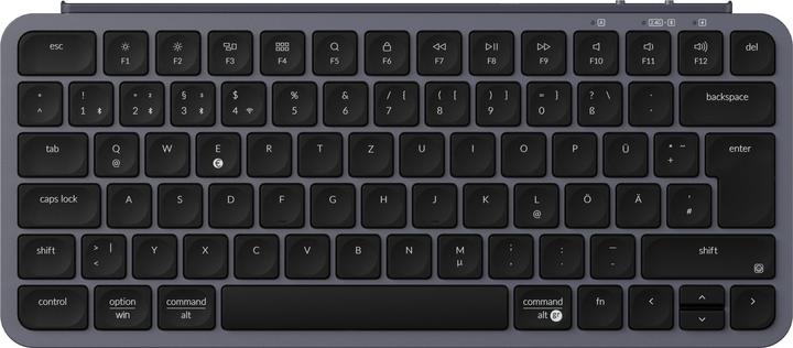Keychron B1 Pro Ultra-Slim Wireless Tastatur Space Gray de (DE, Kabelgebunden, Kabellos)