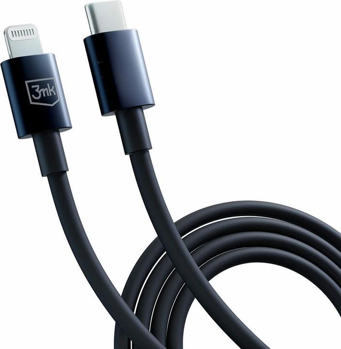 Produktbild 3MK Hyper Cable USB-C - Lightning 20W 1.2m Czarny/Black Kabel (1.20 m, USB 3.2 Gen 1, 20 W)
