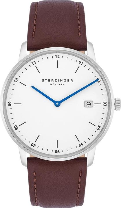 Produktbild Sterzinger Herren Quarzuhr Zeitmesser Echtleder Braun - 30476 (Analoguhr, 38 mm)