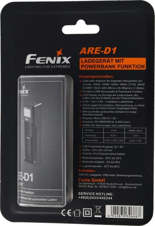 Actual product image Fenix ARE-D1 (1 pcs., Chargers without battery)