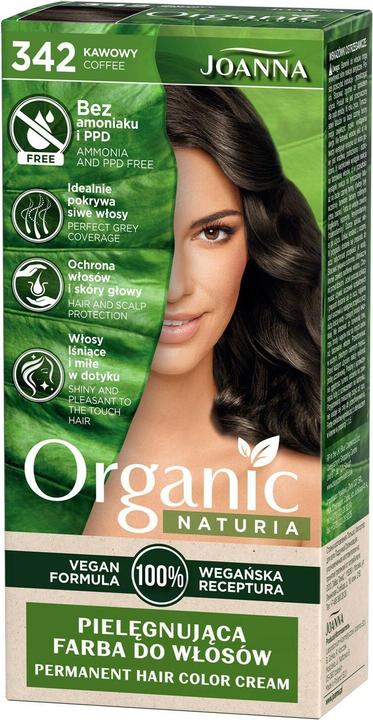 Joanna Naturia Organic caring hair dye without ammonia and PPD 342 Coffee