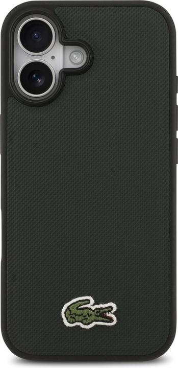 Actual product image Lacoste Iconic Petit Pique Woven Logo MagSafe case for iPhone 17 sinople (Apple iPhone 17)