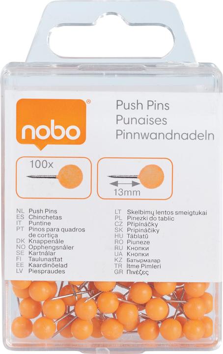Actual product image Nobo Rice Nails Orange (100 Piece, 20 mm)