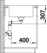 Actual product image Blanco Lemis 45 S-IF (Top-mounted sink, 86 cm, 50 cm)