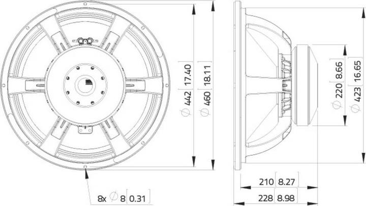 Produktbild Lavoce 18 Subwoofer Ferrit Alukorb (1 Stk.)