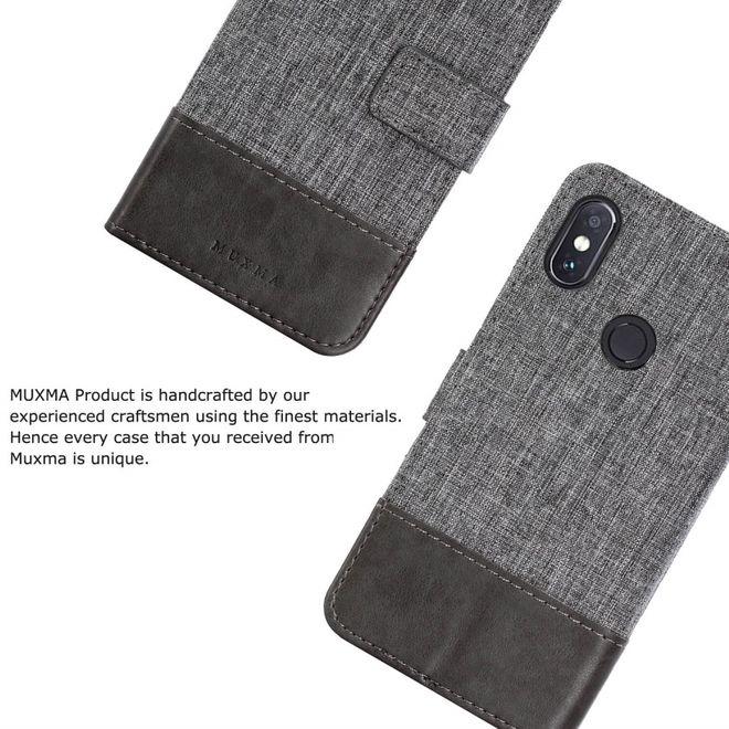 Produktbild MU Classic Zweifarbige Leder/Stoff Hülle (Xiaomi Redmi Note 5 Pro)