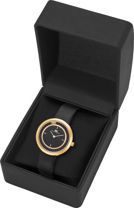 Produktbild Damen Quarzuhr Pearl Echtleder Schwarz - 33876 (Analoguhr, 32 mm)