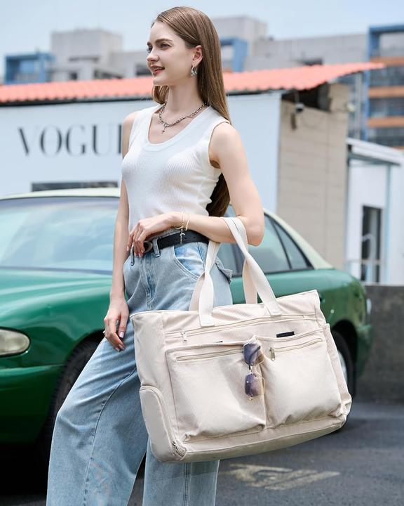 Image du produit Makukke Strandtasche XXL mit Schuhfach und Reissverschluss